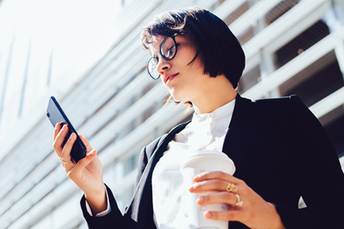 women with phone