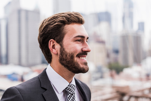 businessman smiling